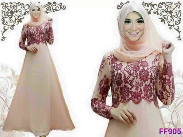 Gamis Muslim Cantik Model Terbaru "Aluna Set"  RYN Fashion