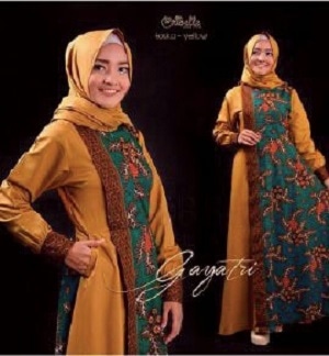  Model  Baju  Setelan Long Dress Muslim Gamis  Batik  Modern  