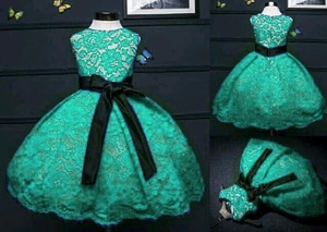  Baju  Mini Dress Pesta  Pendek Anak  Perempuan Bahan  Brukat 