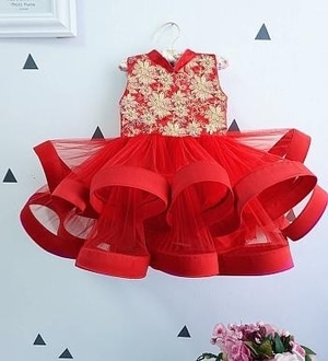  Baju  Mini Dress Pendek Pesta  Anak  Perempuan  Kombinasi Tile 