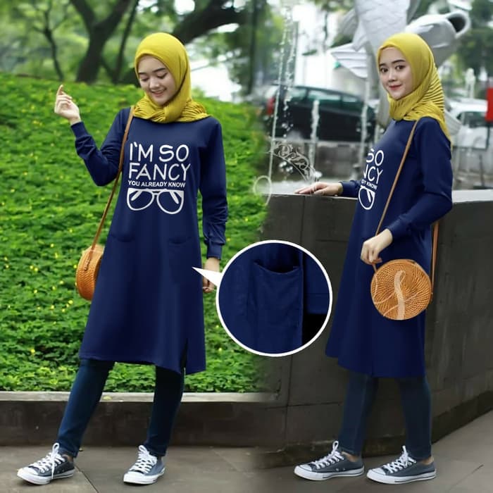  Model  Baju  Tunik  Kaos  Muslim Terbaru Masa Kini RYN Fashion